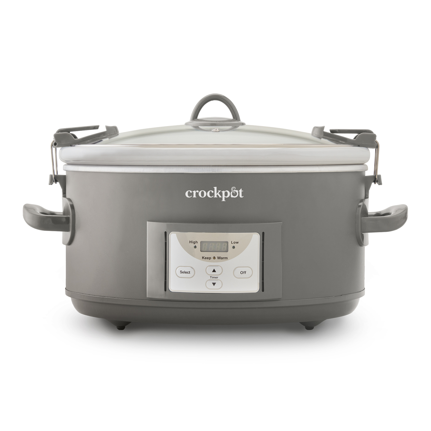 Crock-Pot Programmable 7-Quart Cook and Carry Slow Cooker, Grey
