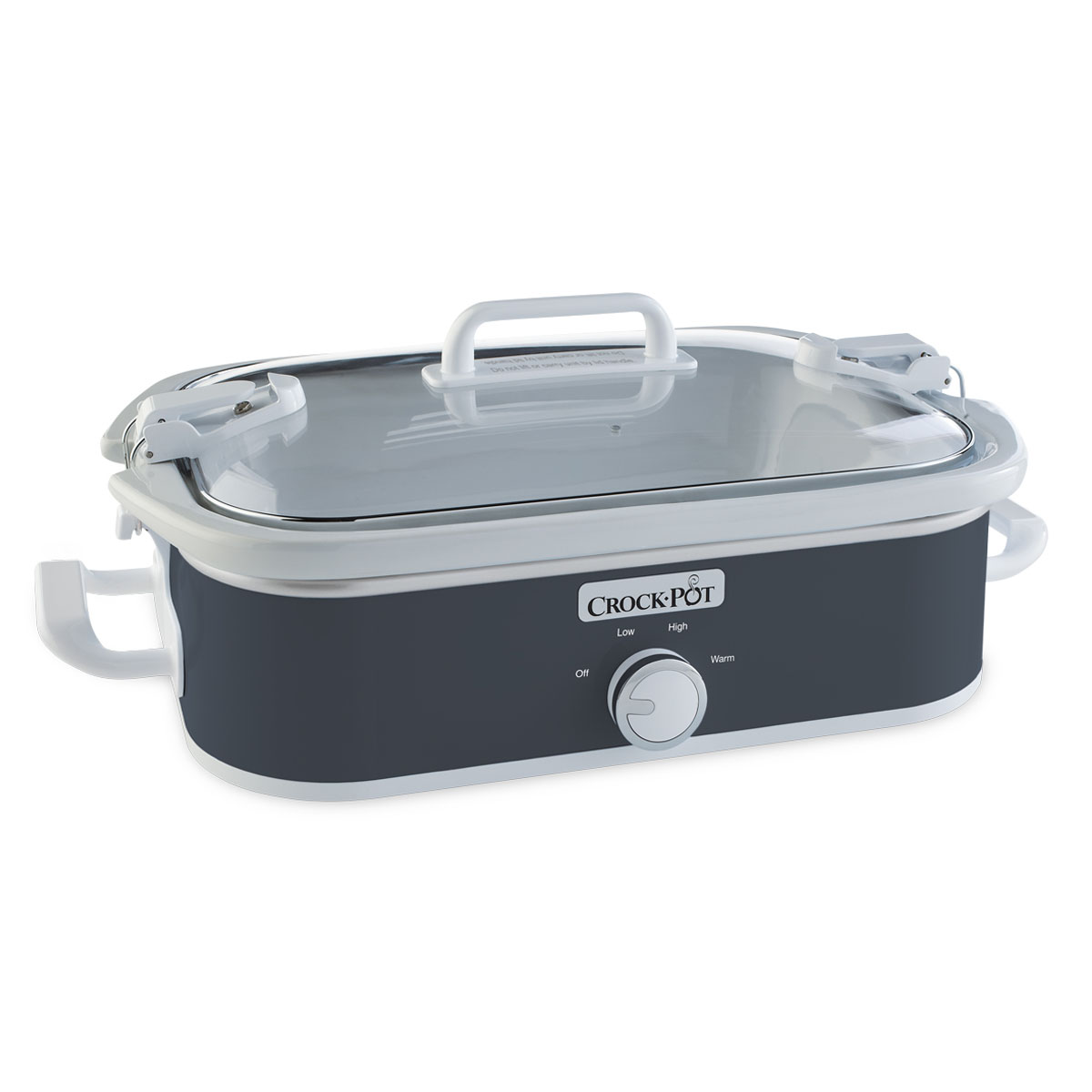 Crock-Pot Manual 3.5-Quart Casserole Crock Slow Cooker, Charcoal