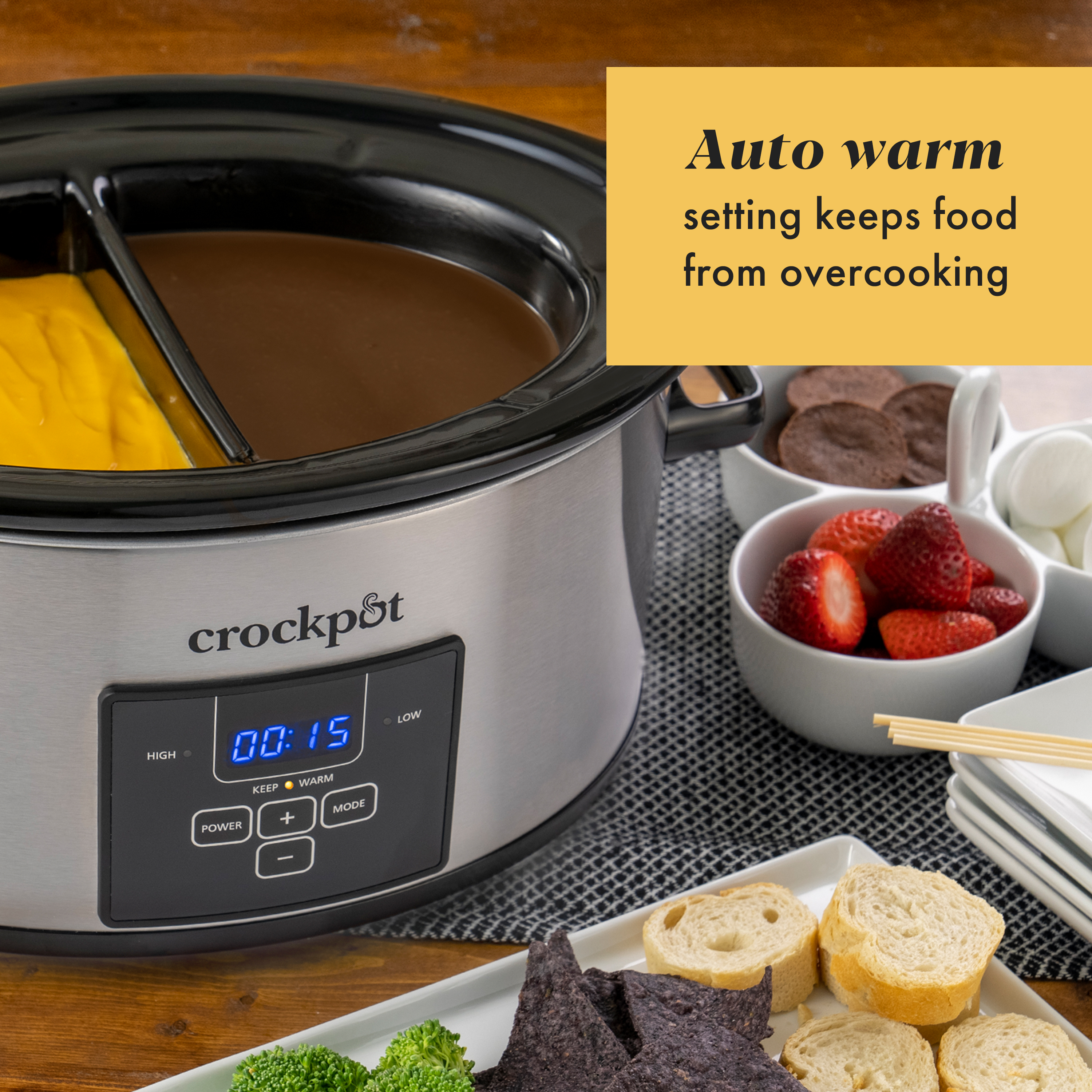 Crock-Pot Programmable Choose-a-Crock Slow Cooker, Stainless Steel - Image 5