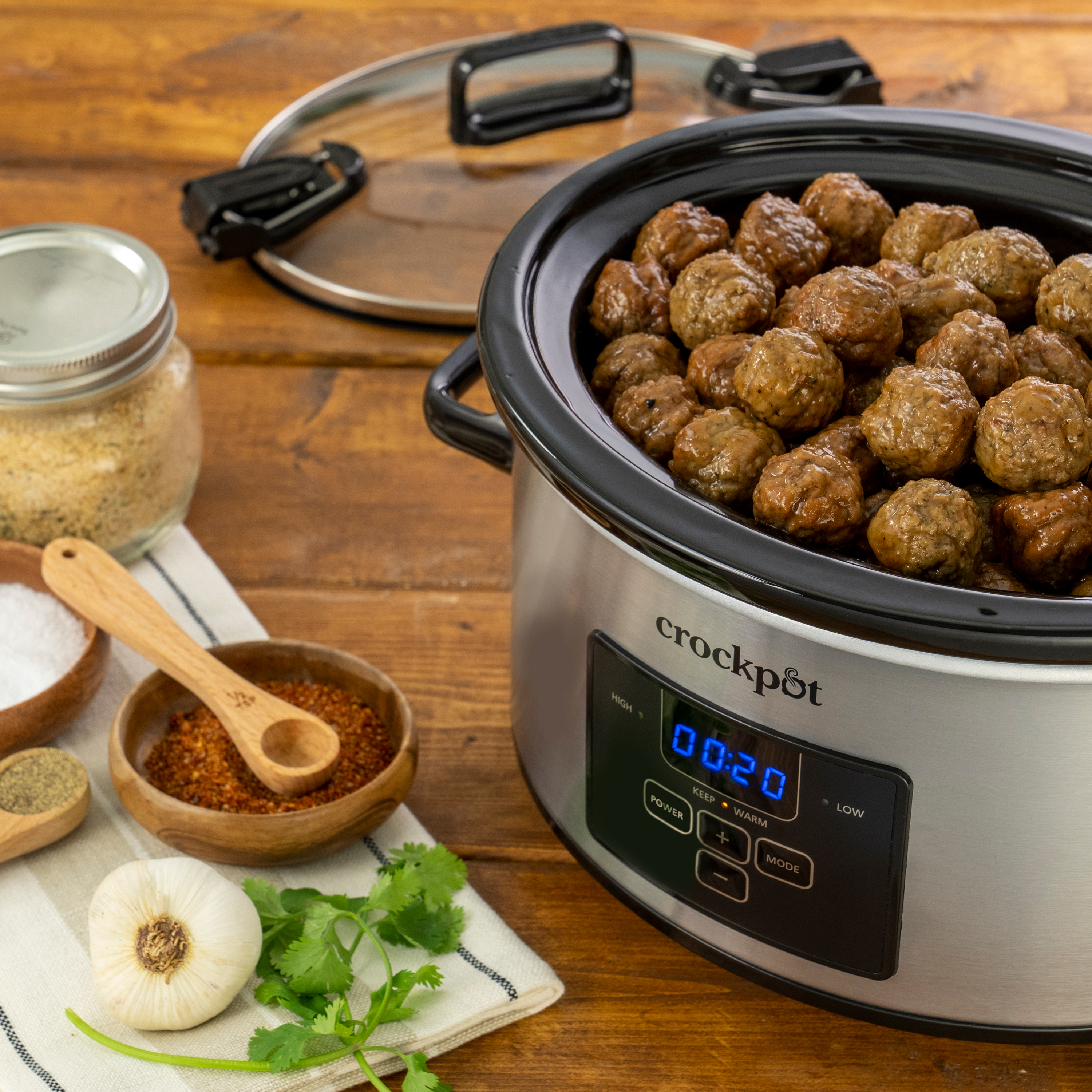 Crock-Pot Programmable 4-Quart Cook & Carry Slow Cooker, Stainless Steel - Image 6