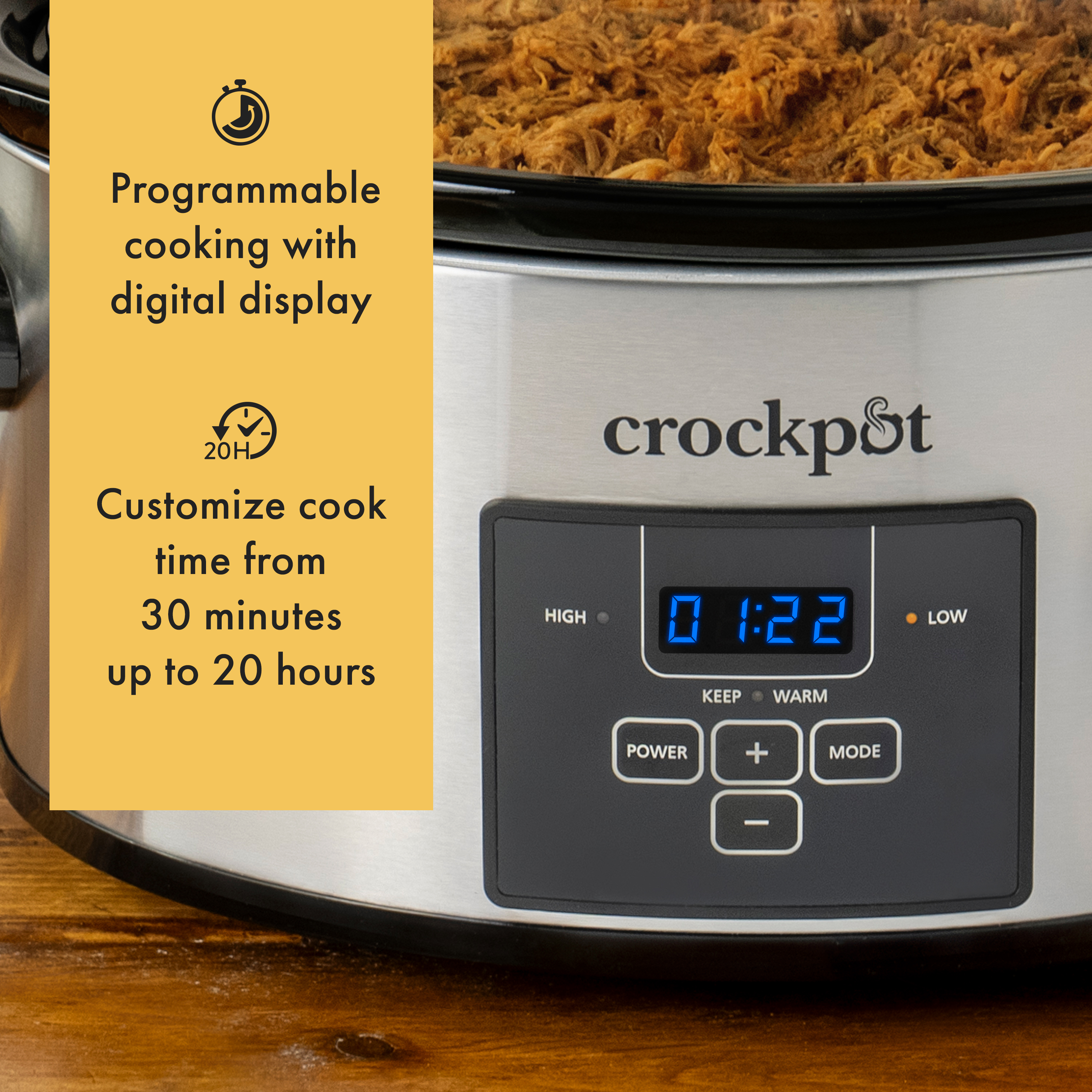 Crock-Pot Programmable Choose-a-Crock Slow Cooker, Stainless Steel - Image 4