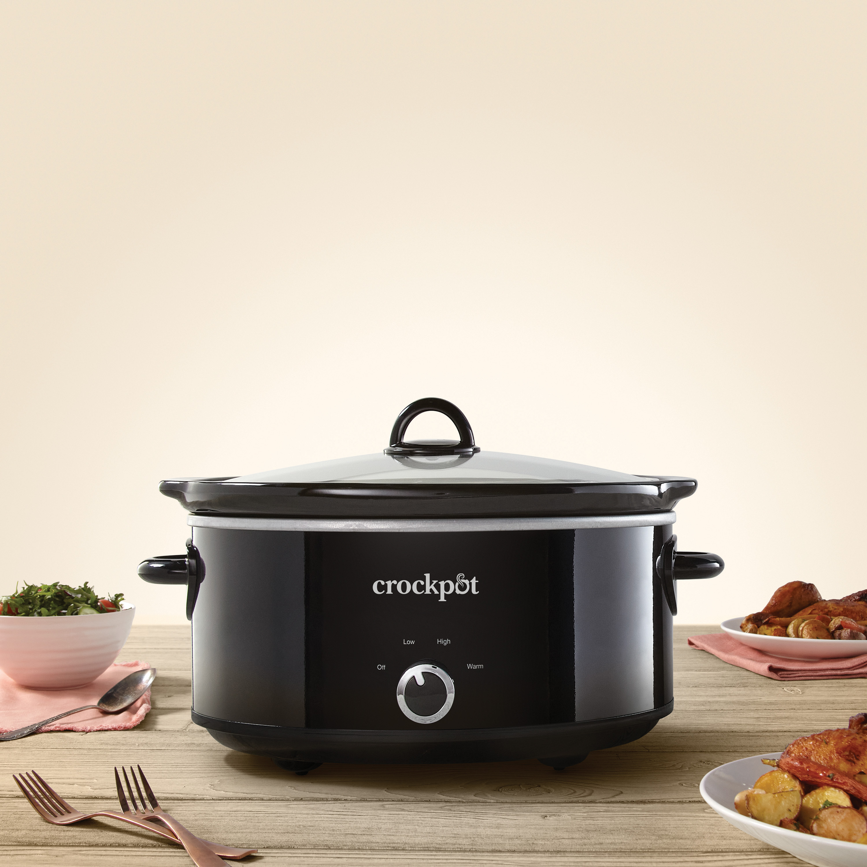 Alternative view of Crock-Pot Manual 7-Quart Slow Cooker, Black