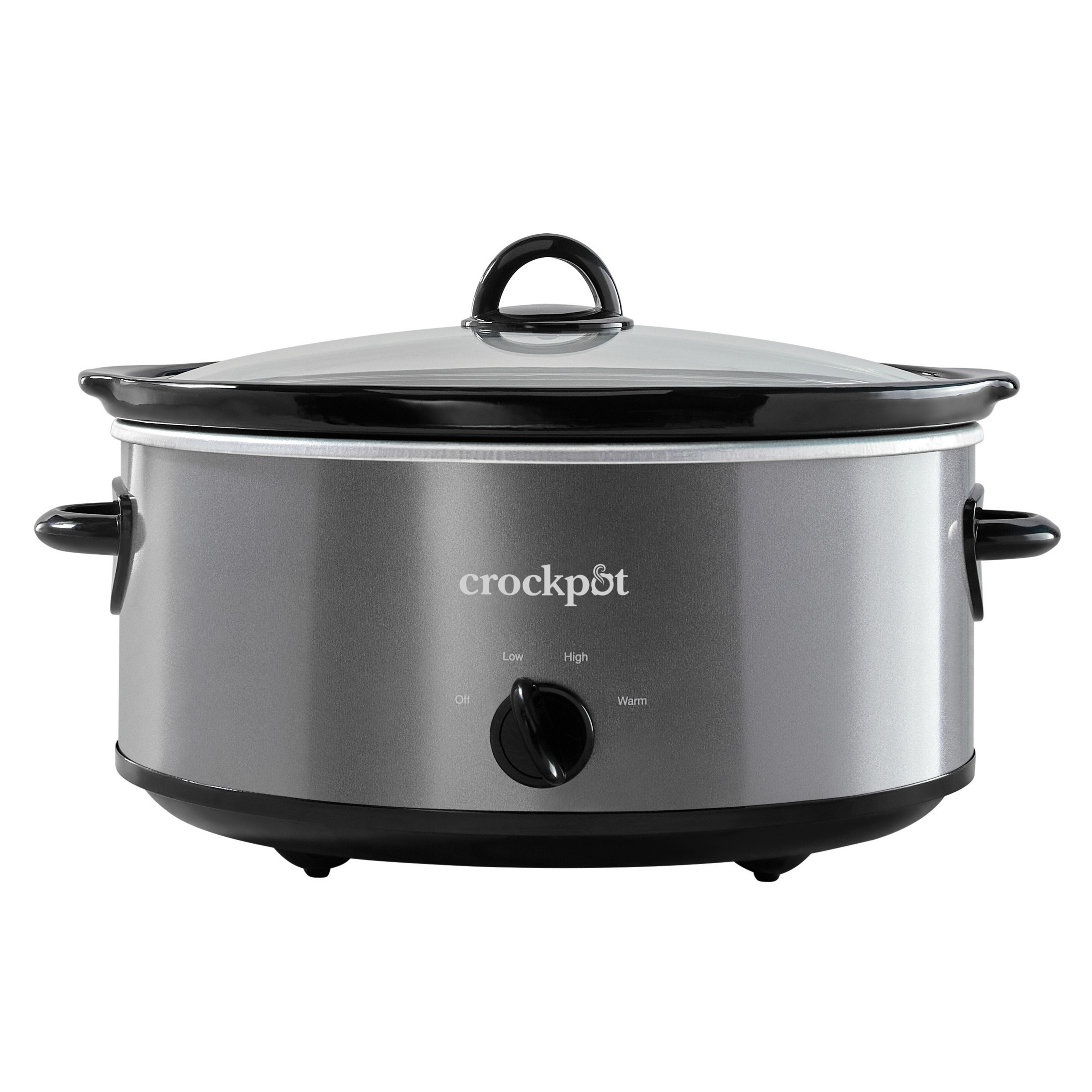 Crock-Pot Manual 7-Quart Slow Cooker, Charcoal