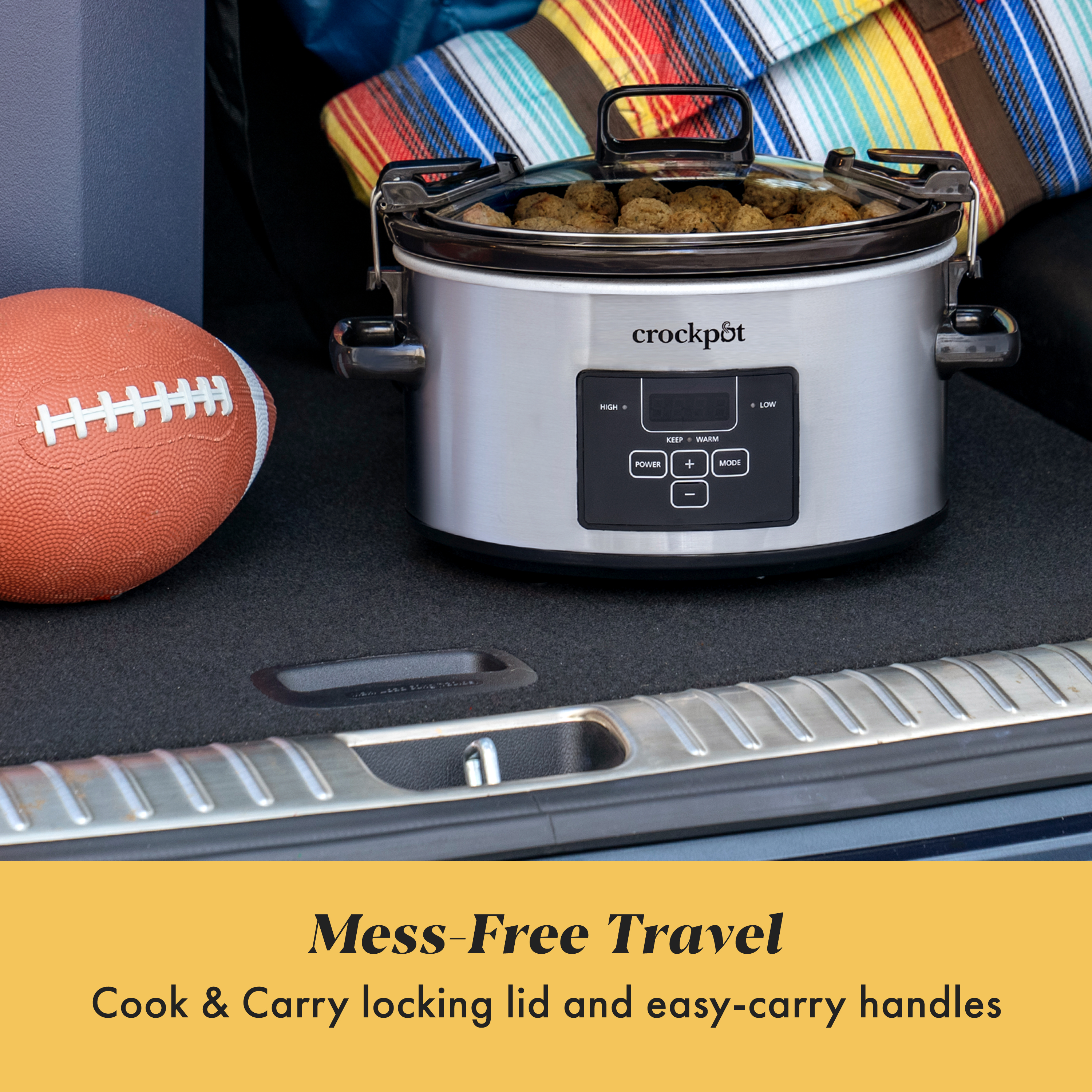 Alternative view of Crock-Pot Programmable 4-Quart Cook & Carry Slow Cooker, Stainless Steel
